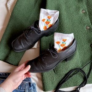 Vintage black leather lace Westies shoes 
 size 7 1/2